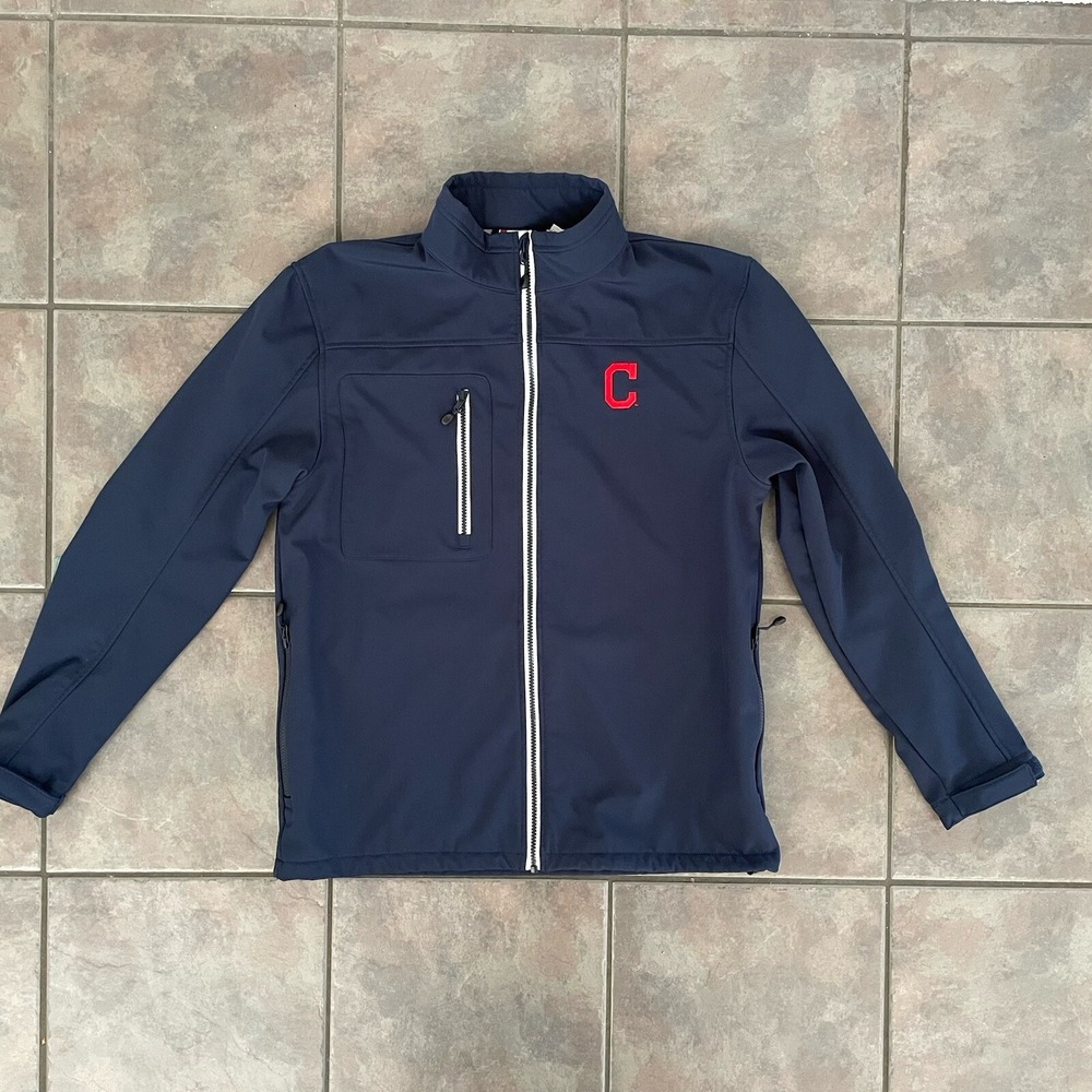 Cleveland‎ Navy Zip Up Jacket Mens Size Medium